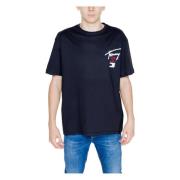 Tommy Jeans Graffiti Signature T-shirt Herr Black, Herr