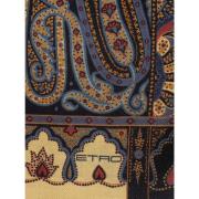 Etro Svart Halsduk med Paisley Motiv Multicolor, Dam