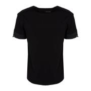 Les Hommes Elegant Rund Hals T-shirt Black, Herr