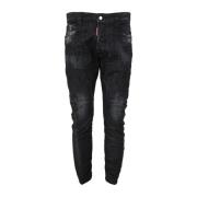 Dsquared2 Svart Tidy Biker Jean Black, Herr