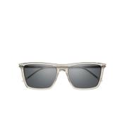 Saint Laurent Fyrkantiga Acetat solglasögon med grå linser Beige, Unis...