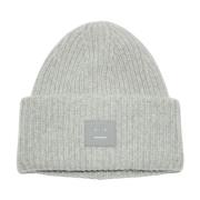 Acne Studios Ljusgrå Melange Beanie Mössa Gray, Herr