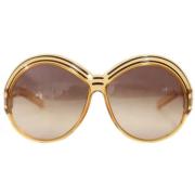 Dior Vintage Pre-owned Acetat solglasgon Yellow, Dam