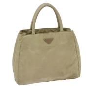 Prada Vintage Pre-owned Nylon prada-vskor Beige, Dam