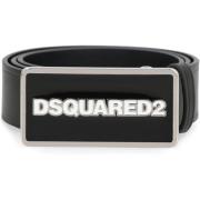 Dsquared2 Logo Spänne Läderbälte Black, Herr
