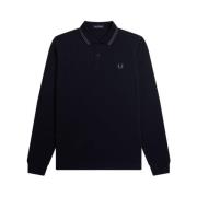 Fred Perry Långärmad Regular Fit Polo Blue, Herr