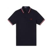 Fred Perry Slim Fit Twin Tipped Polo Navy White Red Blue, Herr
