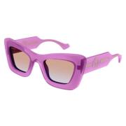 Gucci Stiliga Cateye solglasögon i Pink Red Pink, Unisex