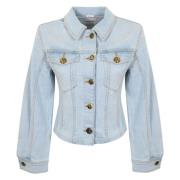 Pinko Denimjacka med metallknappar Blue, Dam