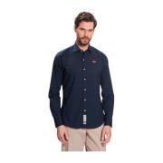 La Martina Broderad Bomullsskjorta Slim Fit Blue, Herr