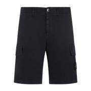 Stone Island Cargo Bermuda Shorts Black, Herr