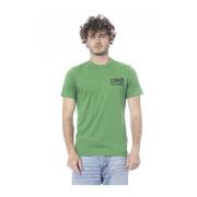 Cavalli Class Logo Print Crew Neck T-Shirt Green, Herr