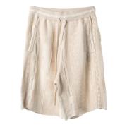 Laneus Jaquard Stickade Shorts Beige, Dam