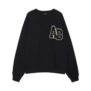 Anine Bing Oversized Sweatshirt Letterman Svart Black, Dam