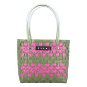 Marni Check Basket Väska Handväska Multi Multicolor, Dam