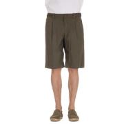 Herno Grön Superlätta Bermuda Shorts i Bomull Green, Herr