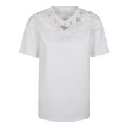 Valentino Garavani Vit T-shirt 0BO Bianco White, Dam