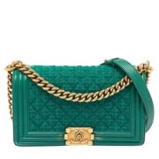 Chanel Vintage Pre-owned Laeder axelremsvskor Green, Dam