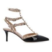 Valentino Garavani Rockstud Ankelrem Pump Stängda Skor Black, Dam