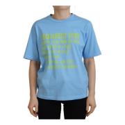 Dsquared2 Blå Logo Print Crewneck T-shirt Blue, Dam