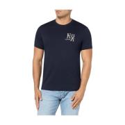 Armani Exchange Logo T-shirt Blue, Herr