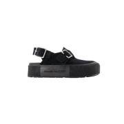 Alexander McQueen Läder lgskor Black, Dam