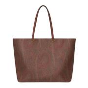 Etro Brun Kvinnors Essential Large Tote Väska Brown, Dam