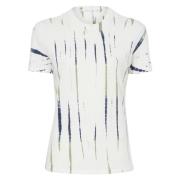 Proenza Schouler Randig Tie Dye T-shirt White, Dam