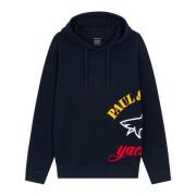 Paul & Shark Ekologisk Bomull Hoodie Blue, Herr