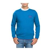 La Martina Blå Broderad Logosweater Blue, Herr