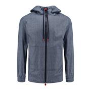 Kiton Grå Sweatshirt med Dragkedja Huva Aw24 Gray, Herr