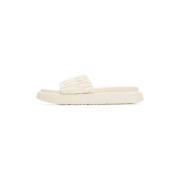 Cesare Gaspari Platform Slippers - Beige Beige, Dam