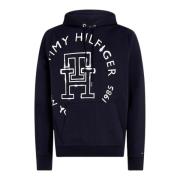 Tommy Hilfiger Herr Sweatshirt med blekt tryck Blue, Herr