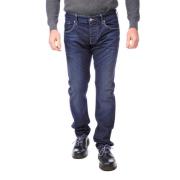 Armani Jeans Klassiska Denim Jeans för Vardagsbruk Blue, Herr