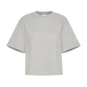 InWear Ljusgrå Melange Boxy Top Gray, Dam