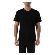 Patrizia Pepe Bomull T-shirt med Fronttryck Black, Herr