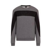 Emporio Armani EA7 Herr Logo Sweatshirt Gray, Herr