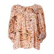 Kocca Blommig Fantasi Blus Multicolor, Dam