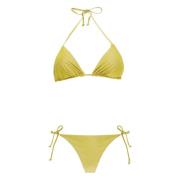 Fisico Gul Sea Lurex Bikini Triangel Topp Yellow, Dam