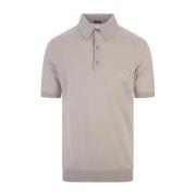 Kiton Taupe Bomull Polotröja Gray, Herr