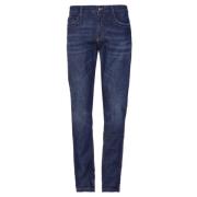 Bikkembergs Mörkblå Denim Jeans Regular Fit Blue, Herr