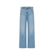 Emporio Armani Straight Jeans Blue, Dam