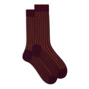 Gallo Burgundy Wide-Rib Cotton Socks Multicolor, Dam