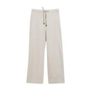 Max Mara Floria Ullflanell Elastisk Midja Byxor Beige, Dam