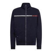 Tommy Hilfiger Herr Zip Logo Sweatshirt Blue, Herr