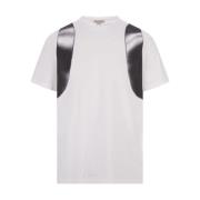 Alexander McQueen Vit Bomull T-shirt med Seal Logo White, Herr