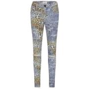 One Teaspoon Leopard Print Skinny Jeans Multicolor, Dam