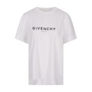 Givenchy Vit T-shirt med 4G-logotyp White, Dam