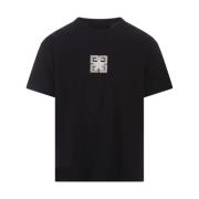Givenchy Svart T-shirt med 4G Stars logo Black, Herr