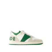 Rhude Låga Lädersneakers Vit/Grön Multicolor, Herr